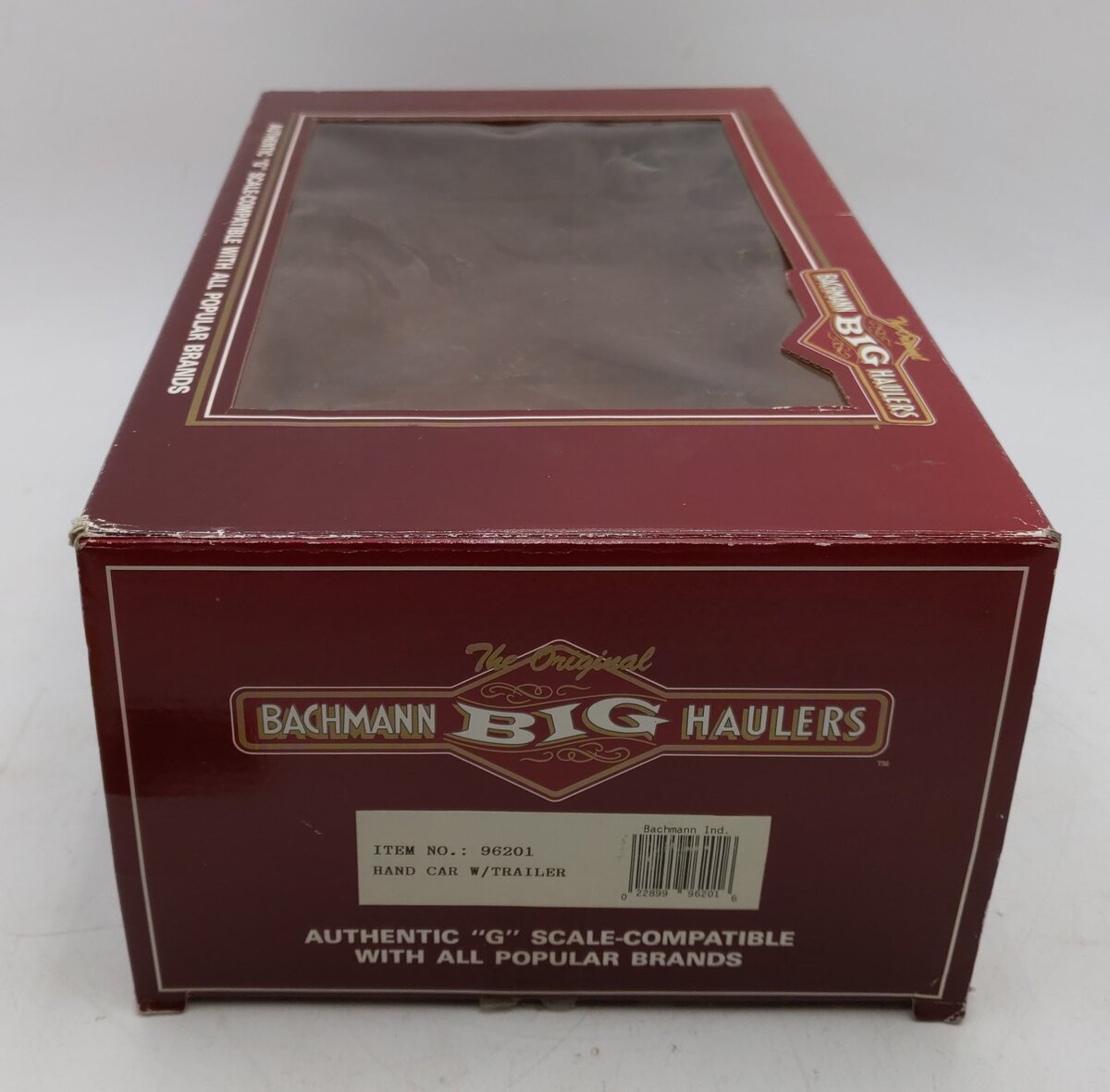 Bachmann 96201 G Scale Motorized Handcar w/Trailer VG/Box