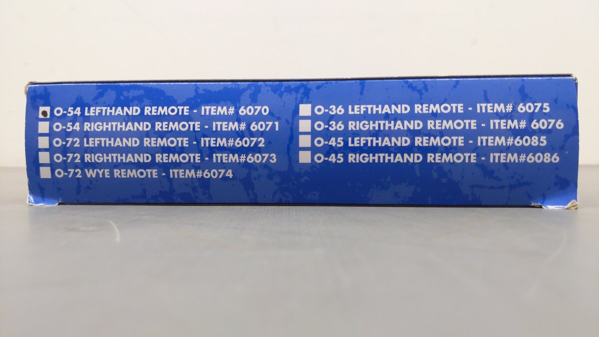 Atlas 6070 O / O54 Gauge Nickel Silver Left Hand Remote Switch Turnout EX/Box