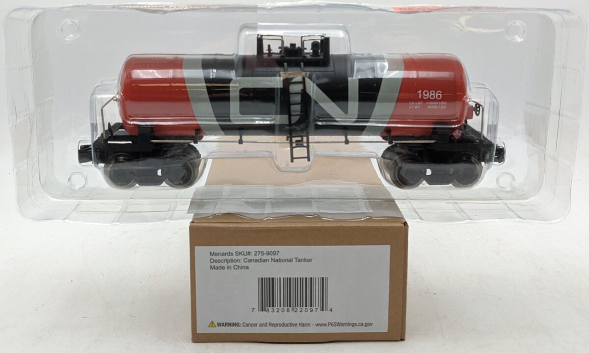 Menards 275-9097 O Canadian National Tank Car #1986 NIB