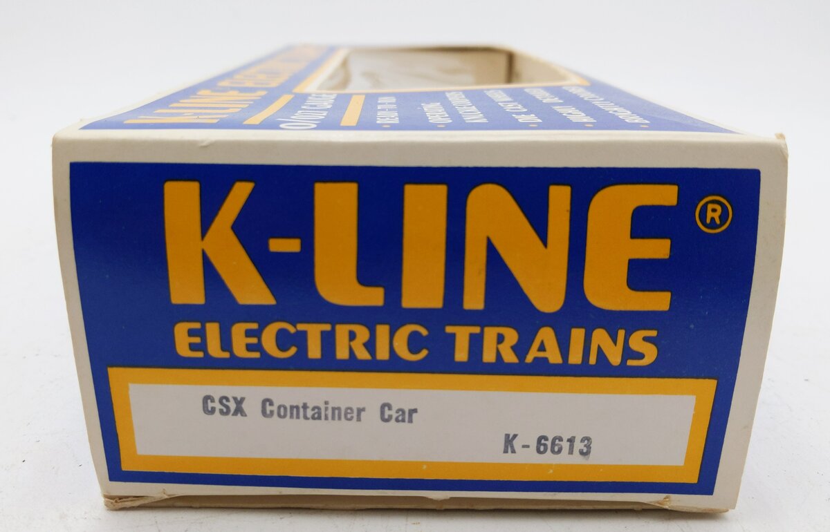 K-Line K6613 O Gauge CSX Container Car LN/Box