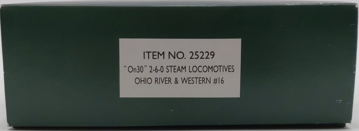 Bachmann 25229 On30 Ohio River & Western 2-6-0 Mogul Steam Locomotive #16