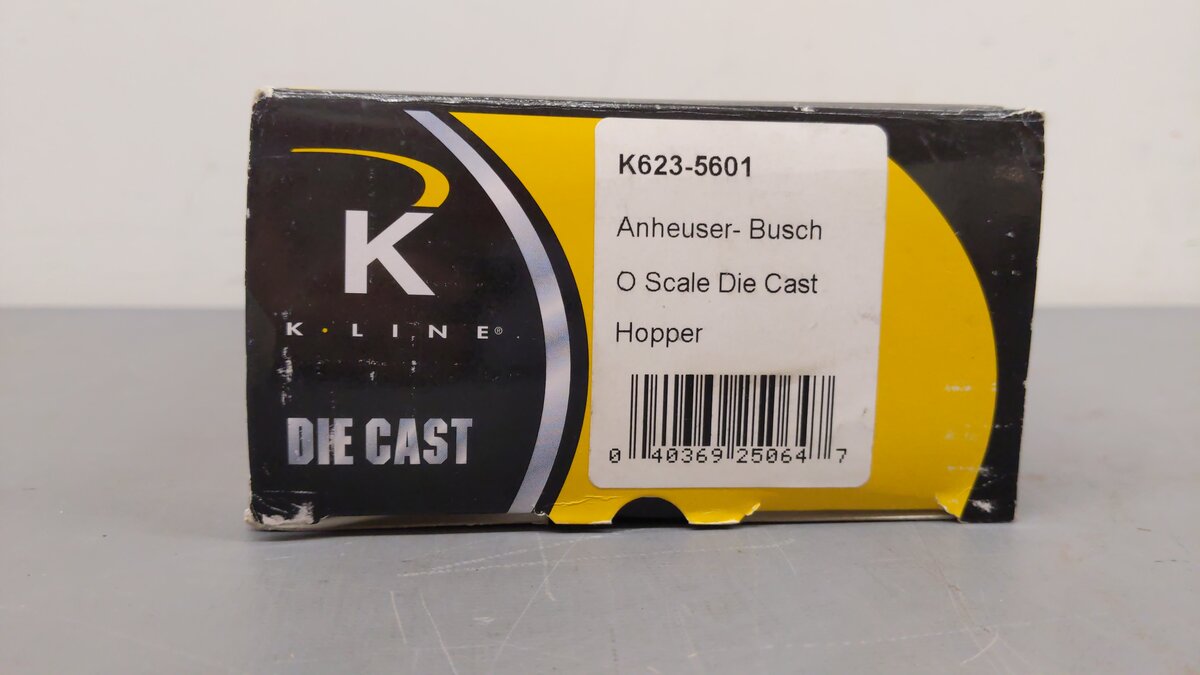 K-Line K623-5601 O Gauge Anheuser-Busch Die-Cast Hopper #1001 EX/Box