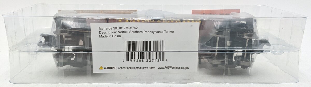 Menards 279-6742 O Gauge PRR/Norfolk Southern Tank Car #9237 NEW