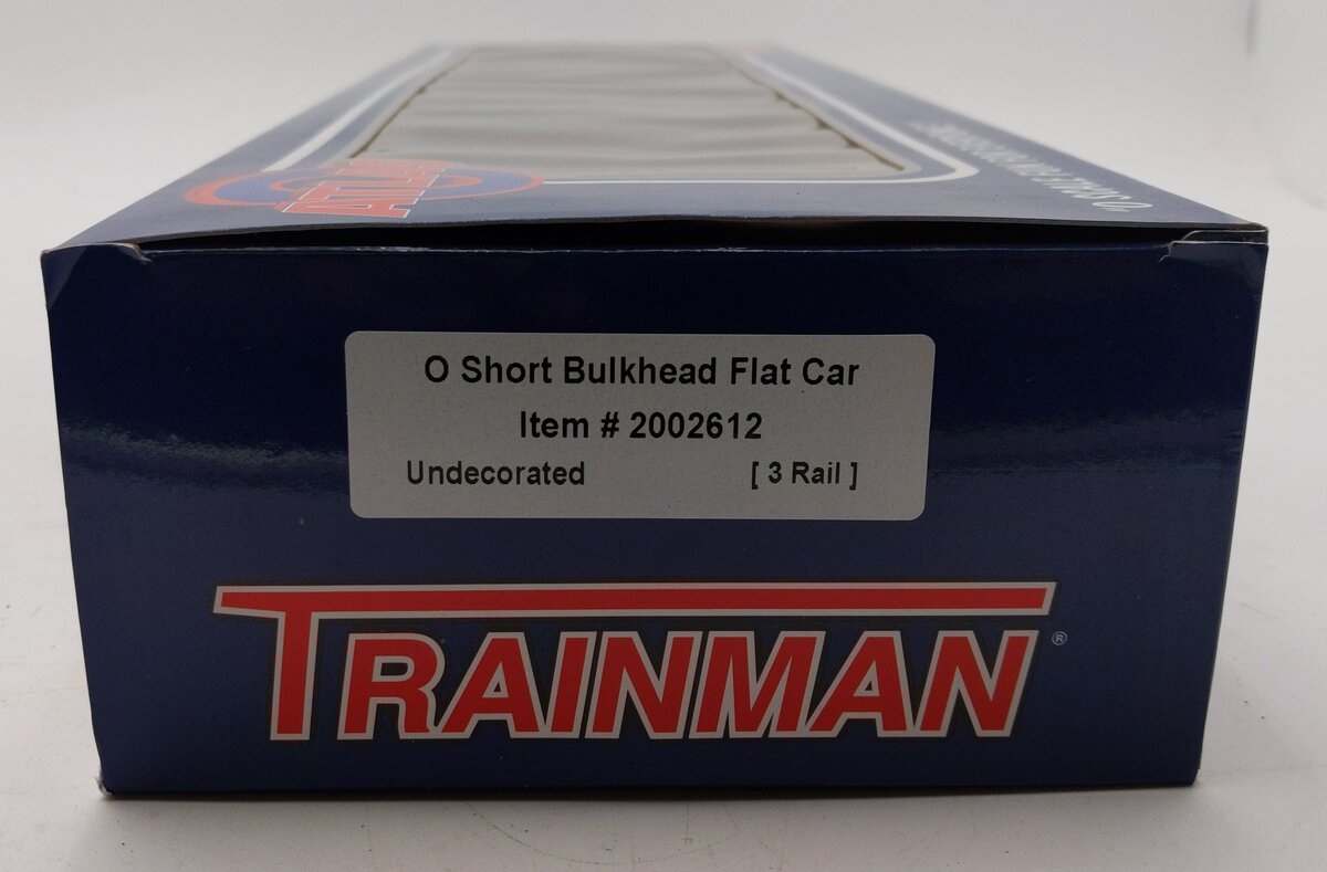 Atlas 2002612 O Undecorated 62' Short Bulkhead Flatcar 3-Rail LN/Box