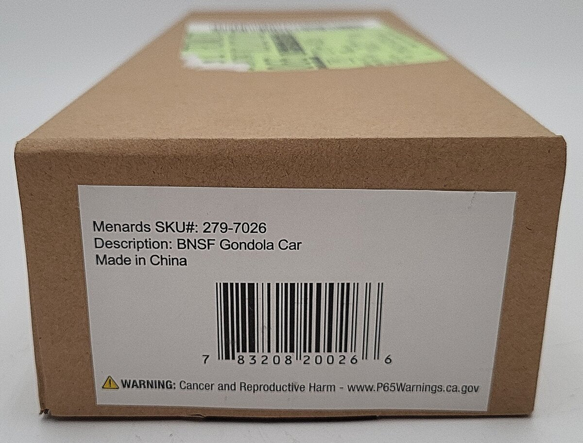 Menards 279-7026 O Gauge BNSF Gondola Car #7903 NIB