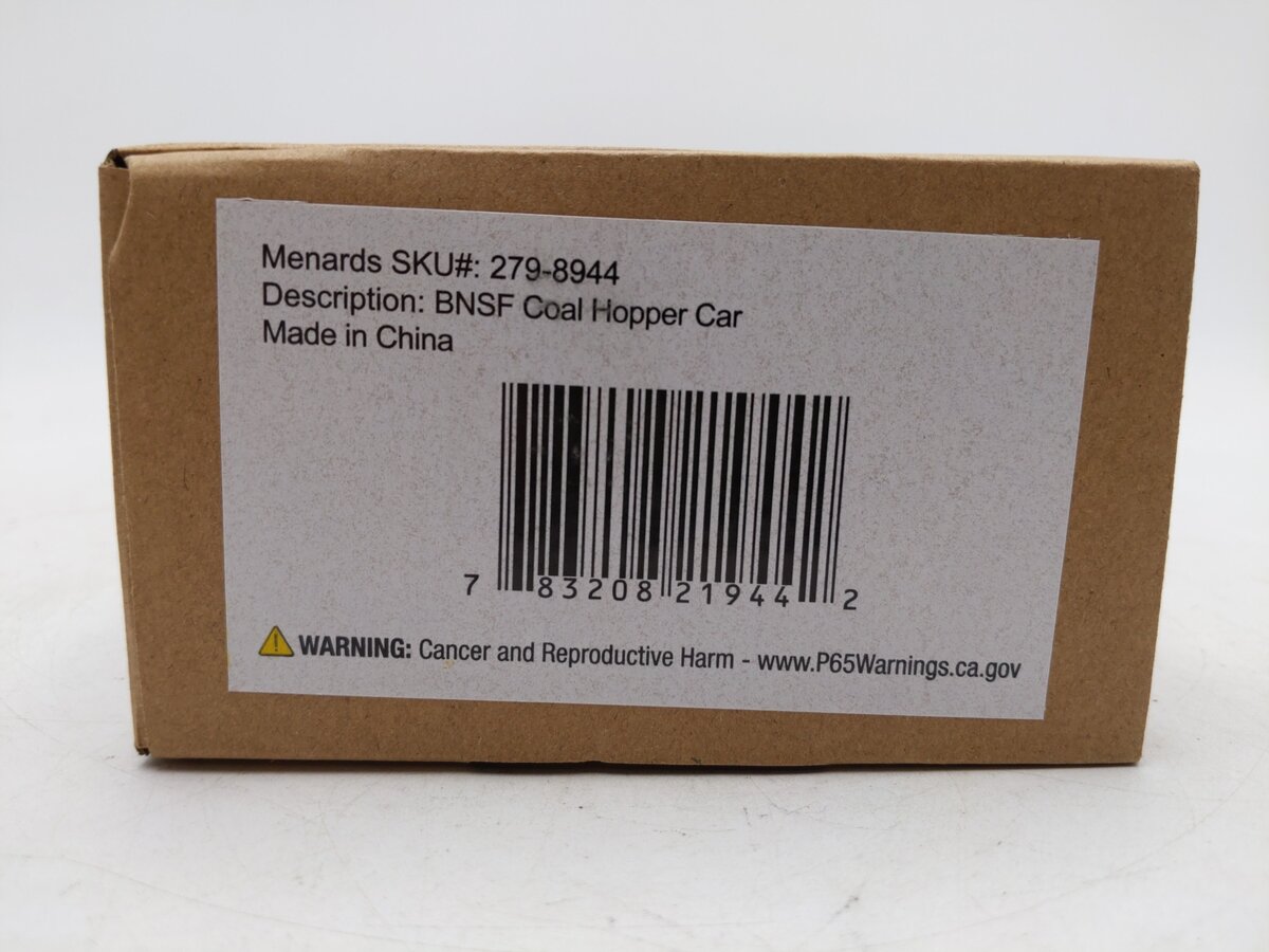 Menards 279-8944 O Gauge BNSF Coal Hopper Car #3743 LN/Box