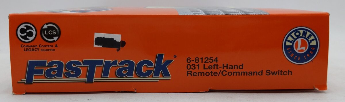 Lionel 6-81254 O-31 Left Hand FasTrack Remote Switch Turnout LN/Box