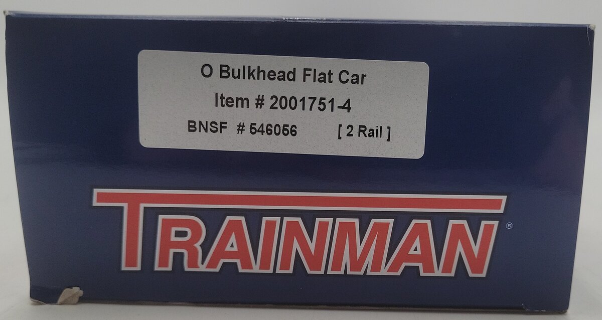 Atlas 2001751-4 O Scale BNSF Bulkhead Flat Car #546056 (2-Rail) EX/Box