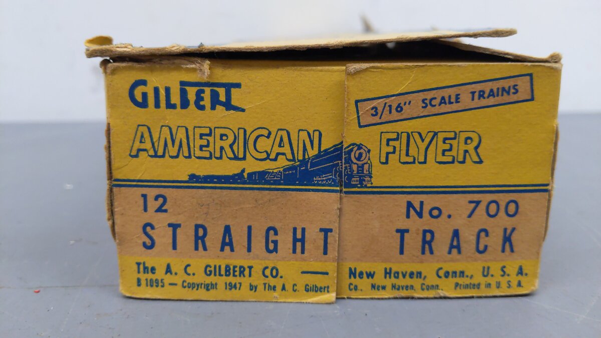 American Flyer 700 Vintage S Straight Track Sections (12) VG/Box