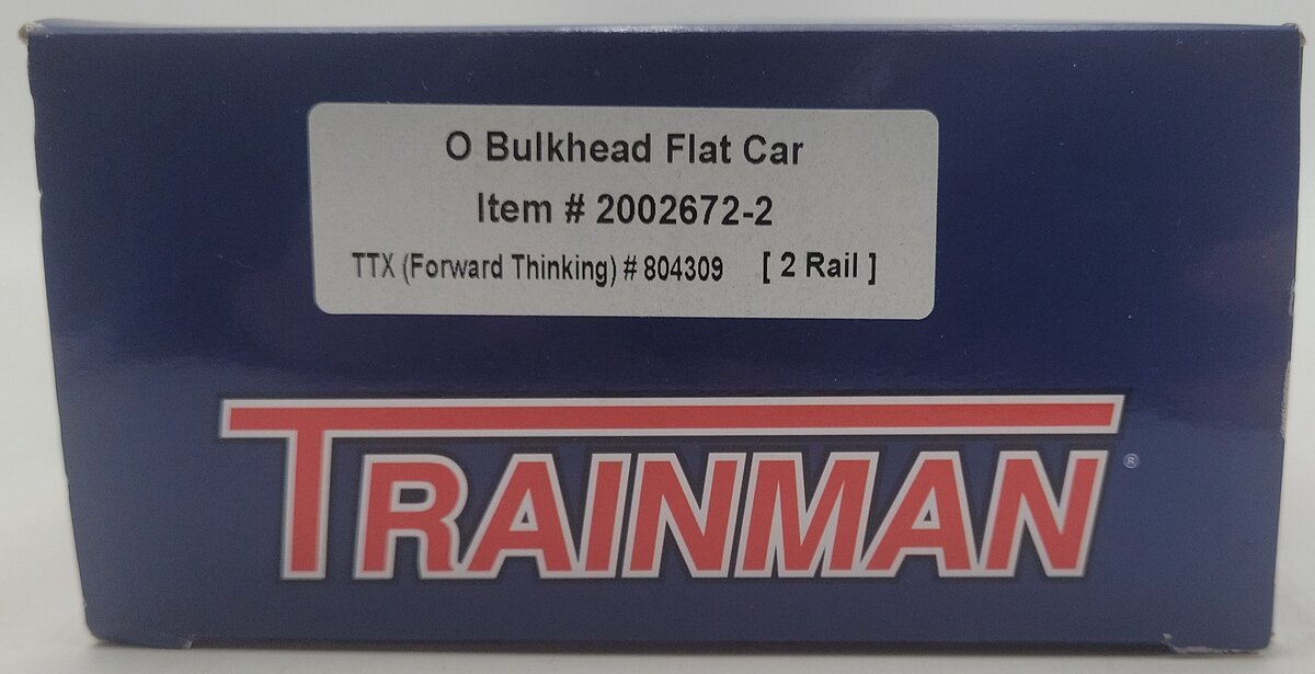 Atlas 2002672-2 O Scale TTX Bulkhead Flat Car #804309 (2 Rail) EX/Box