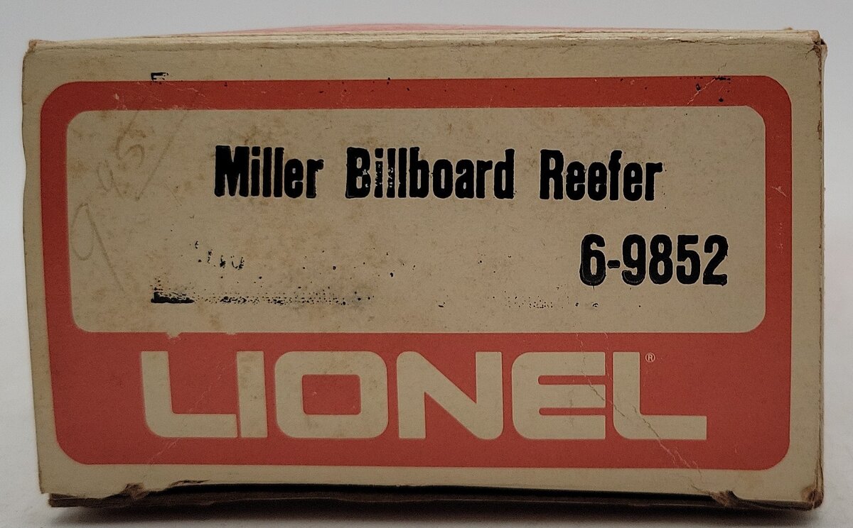 Lionel 6-9852 O Gauge Miller Beer Billboard Reefer Car VG/Box