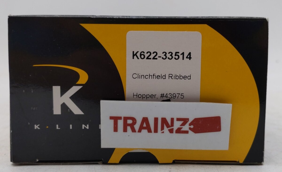 K-Line K622-33514 O Gauge Clinchfield Ribbed Hopper #43975 EX/Box
