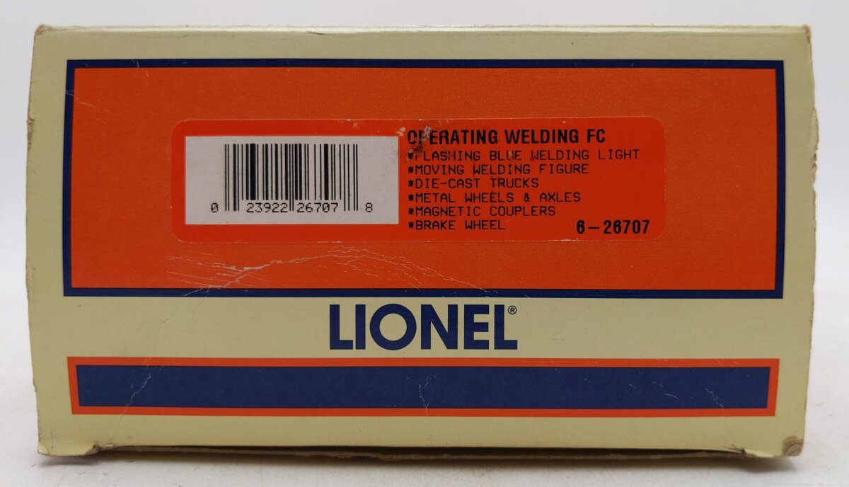Lionel 6-26707 O Gauge Lionel Steel Operating Welding Flatcar #1108 EX/Box