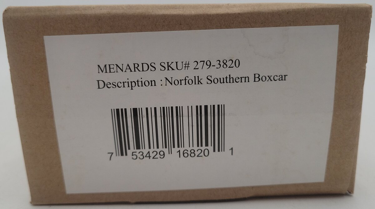 Menards 279-3820 O Norfolk Southern Boxcar #9053 EX/Box