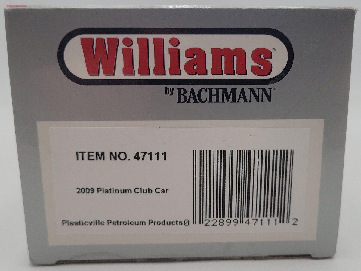 Williams 47111 O Gauge 2009 Platinum Club Tank Car #41609 EX/Box