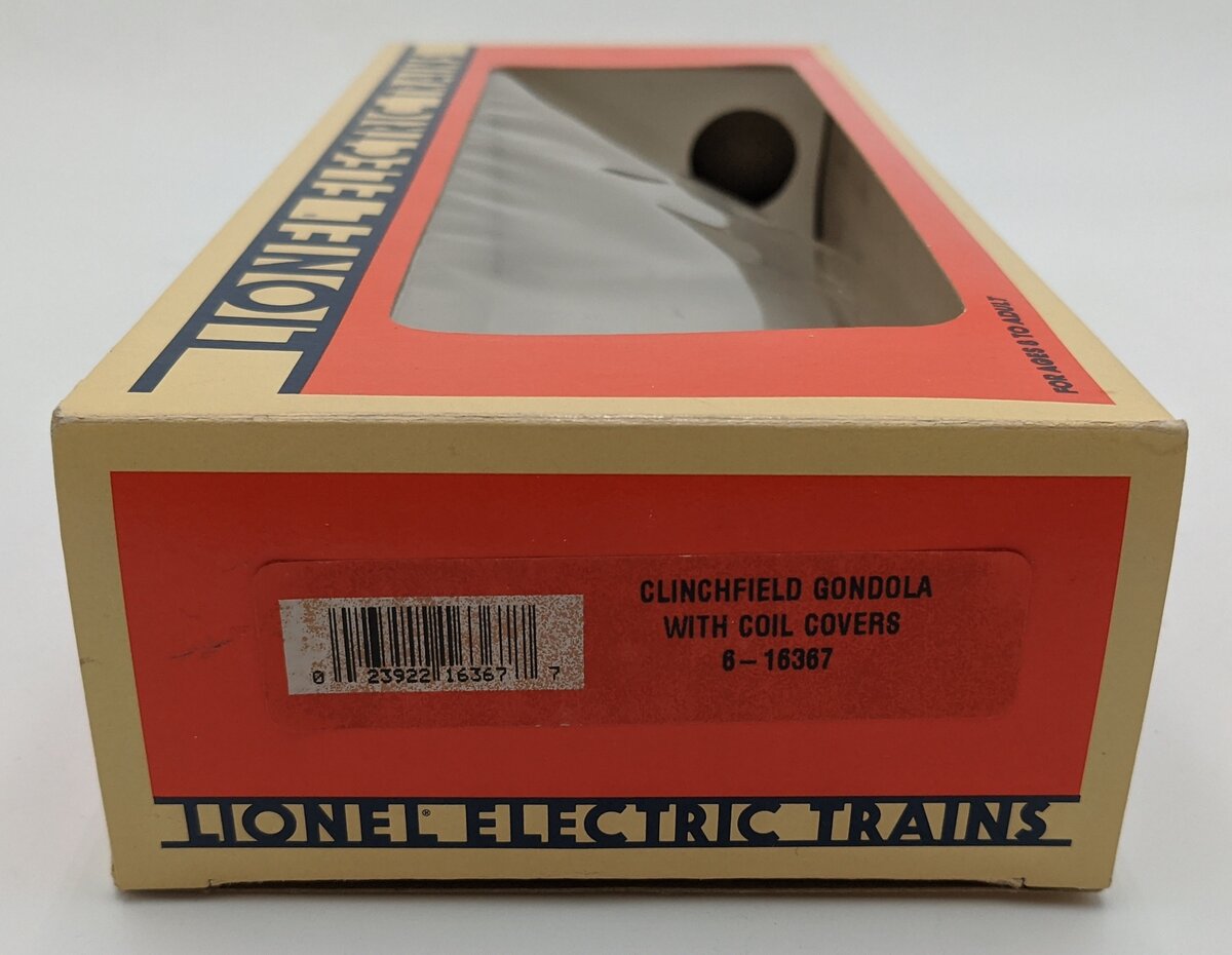 Lionel 6-16367 O Gauge Clinchfield Gondola w/Coil Covers VG/Box