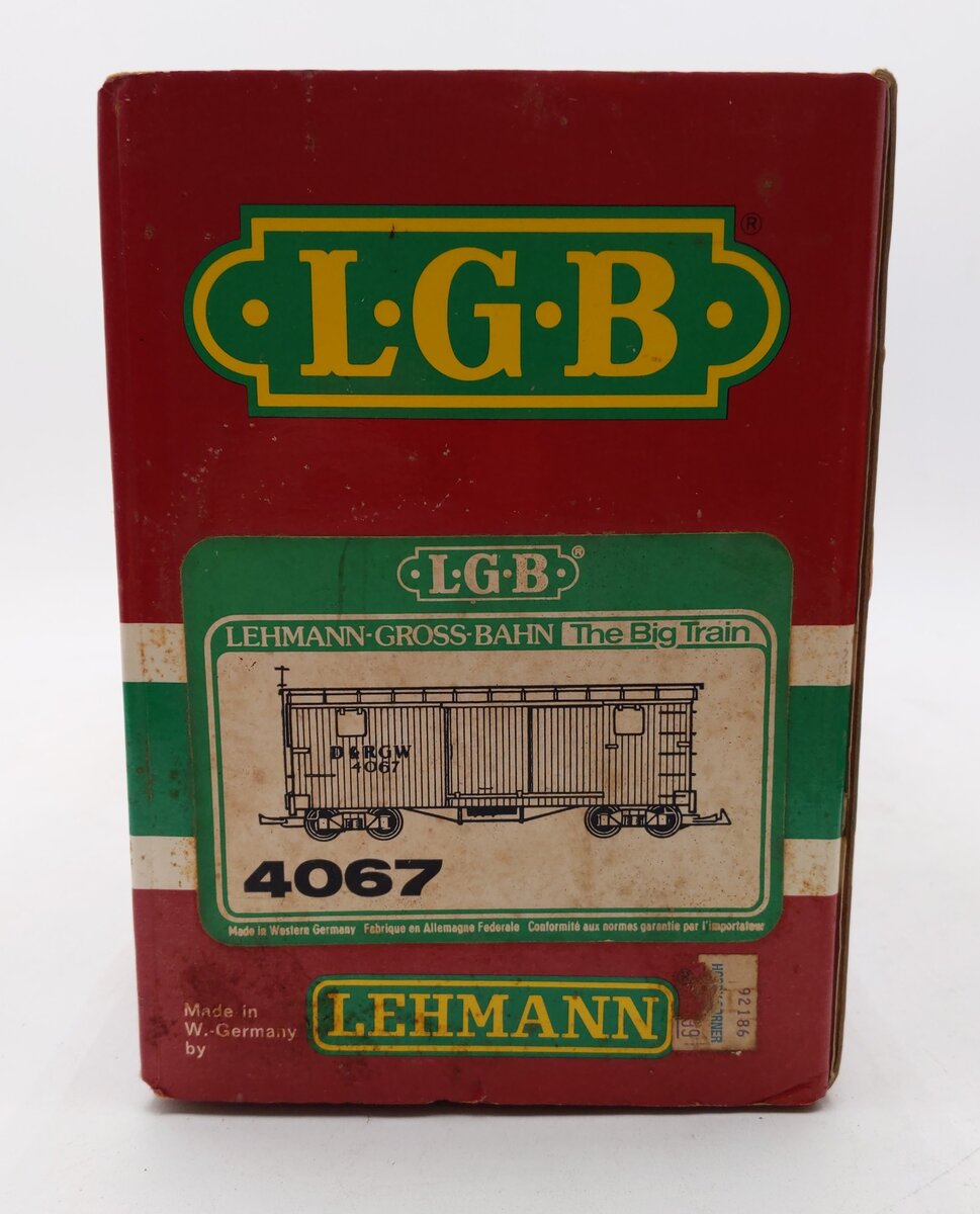 LGB 4067 G Scale Denver & Rio Grande Western Boxcar EX/Box
