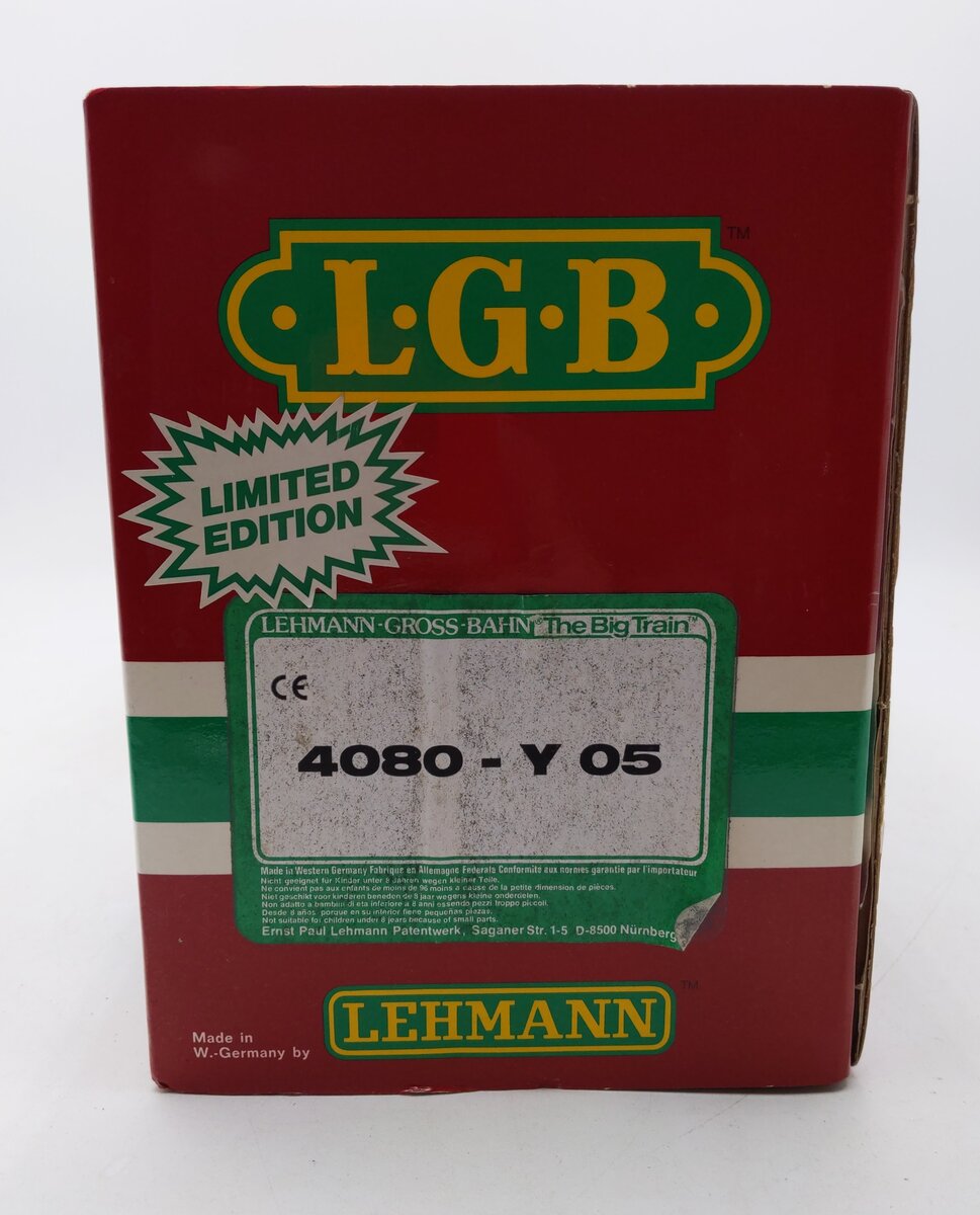 LGB 4080-Y05 G Scale San Diego & Arizona Tank Car (Metal Wheels) EX/Box