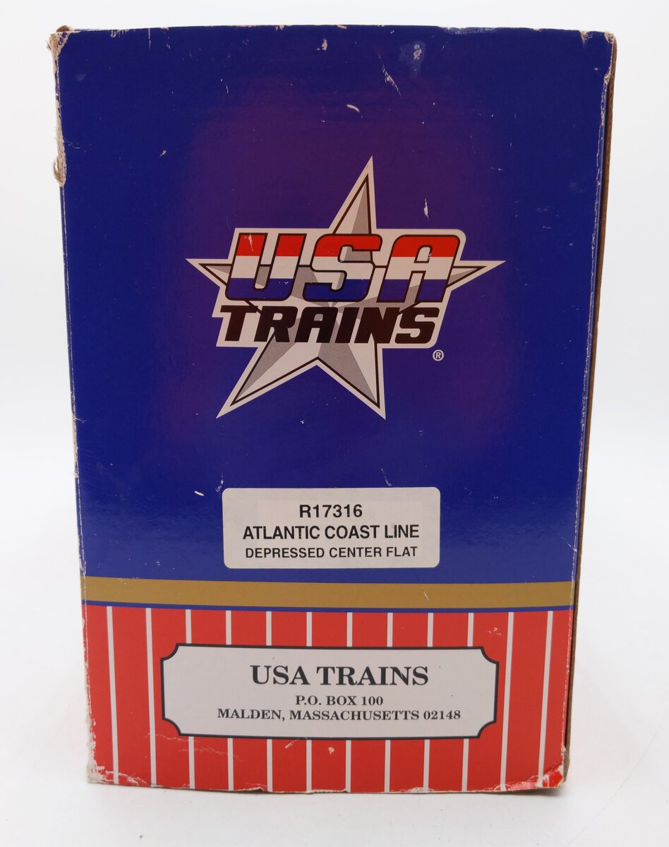 USA Trains 17316 Atlantic Coast Line Depressed Center Flat Car (Metal Wheels)/Box