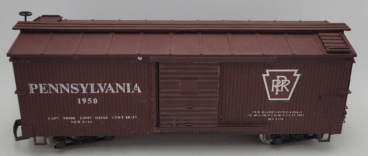 USA Trains R1950 G Scale Pennsylvania PRR Boxcar Sliding Doors #1950 VG