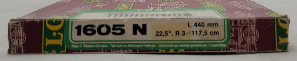LGB 1605N G Brass 22.5° Right Hand Electric Switch Turnout LN/Box