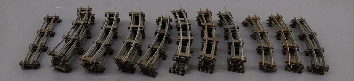 American Flyer S Gauge Vintage Straight & Curved Track Sections (46) VG
