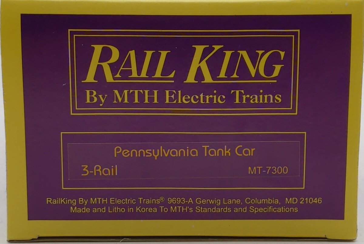 MTH 20-7300 O Gauge Pennsylvania Single Dome Tank Car #498639 LN/Box