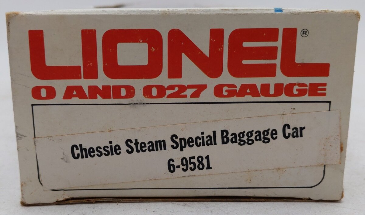 Lionel 6-9581 O Gauge Chessie Steam Special Baggage Car #9581 EX/Box