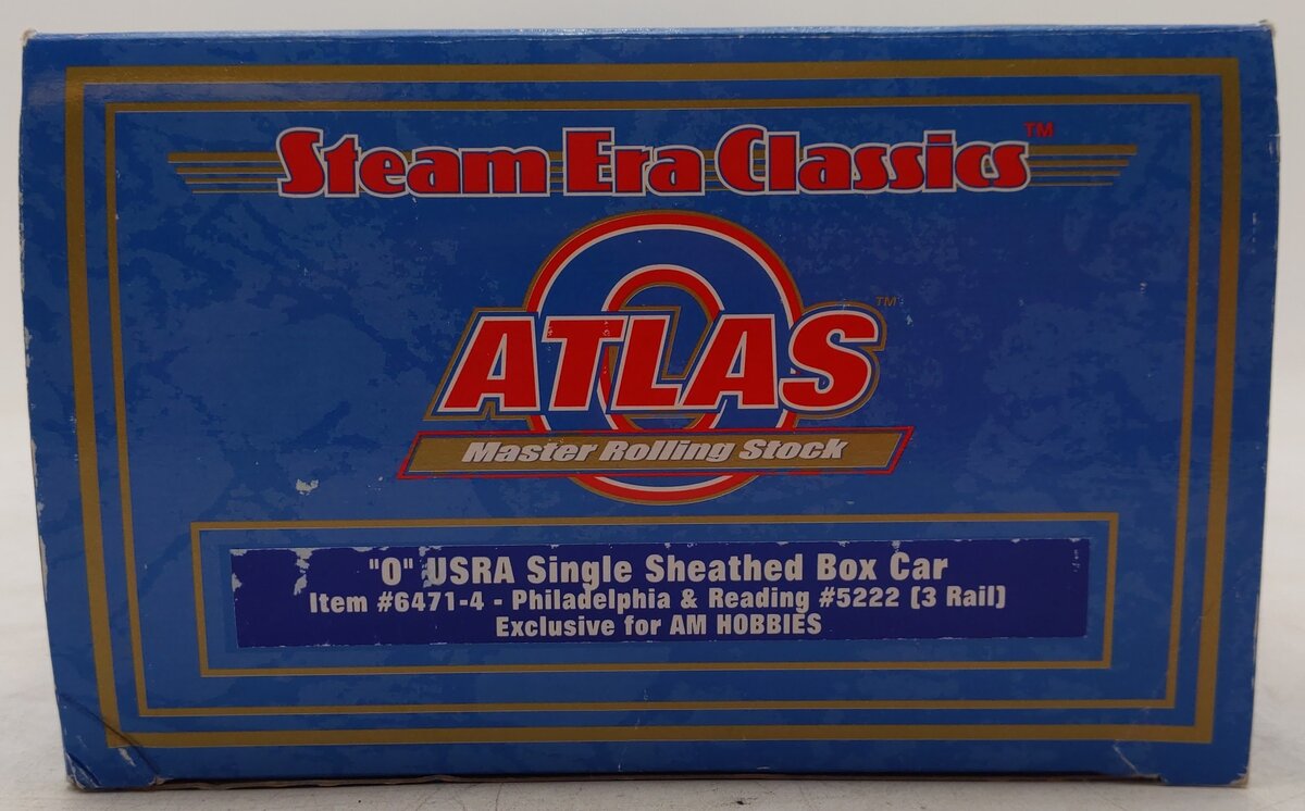 Atlas 6471-4 O Gauge P&R Single Sheathed Boxcar #5222 (3 Rail) EX/Box