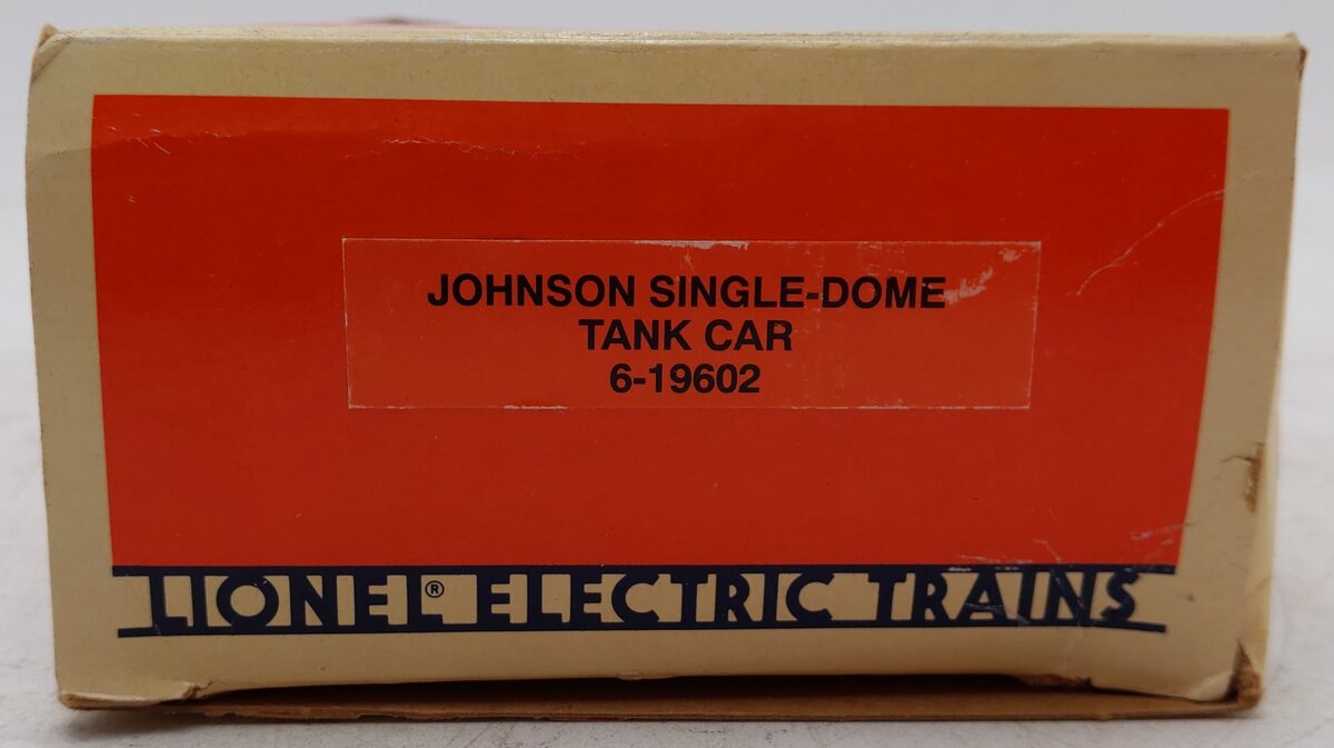 Lionel 6-19602 O Gauge Johnson Single Dome Tank Car #19602 EX/Box