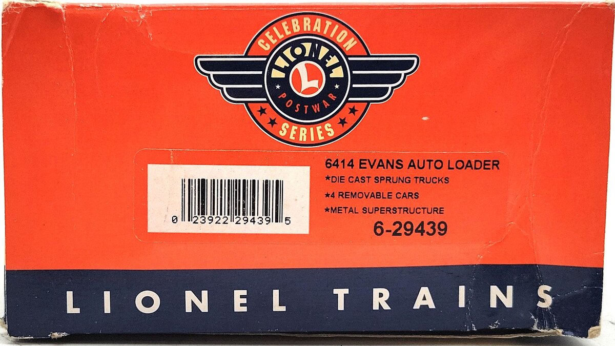 Lionel 6-29439 O Gauge PWC 6414 Evans Auto Loader LN/Box