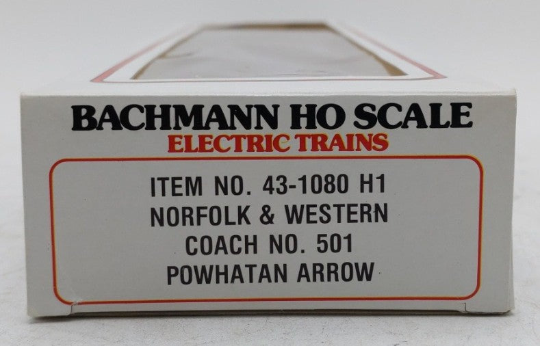 Bachmann 43-1080 H1 HO Scale Norfolk & Western Passenger Coach Car #501 LN/Box