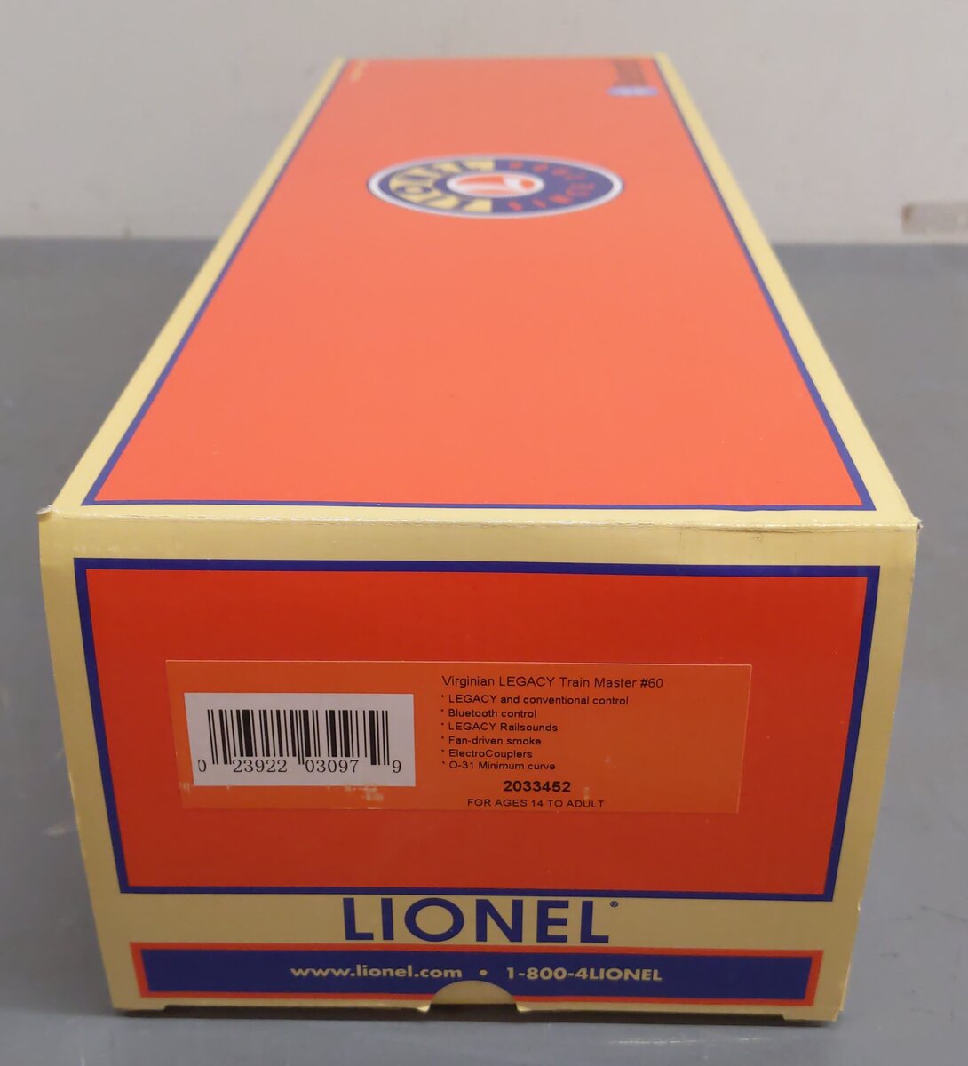 Lionel 2033452 BTO Virginia Train Master Diesel Engine #60 with LEGACY EX/Box
