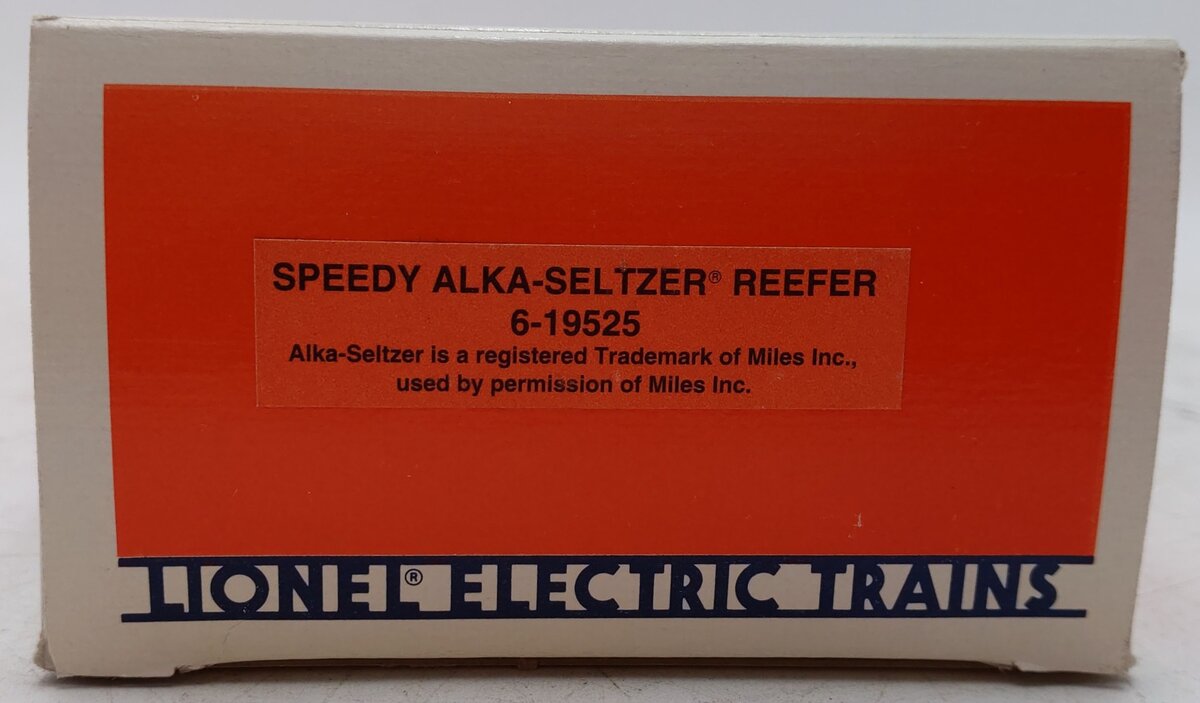 Lionel 6-19525 O Gauge Speedy Alka-Seltzer Billboard Reefer EX/Box