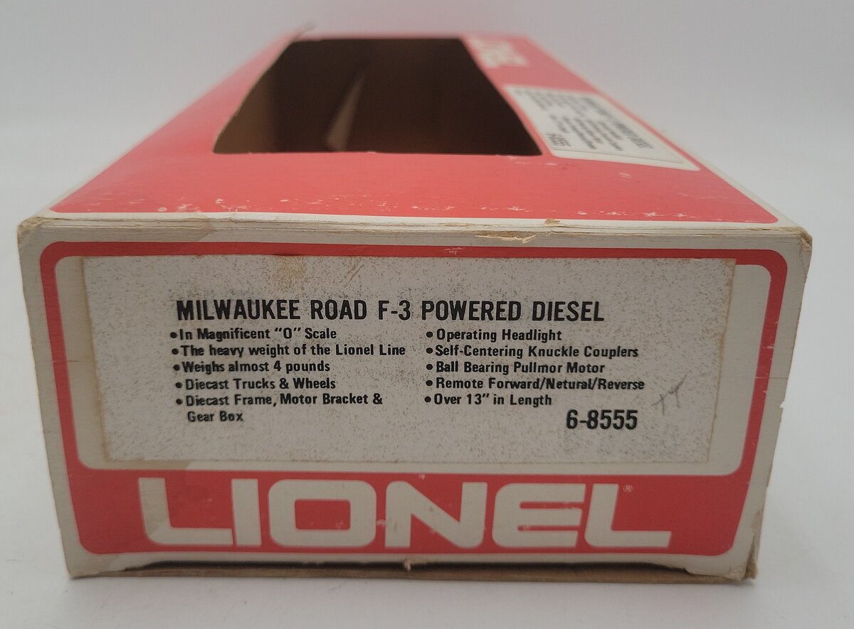 Lionel 6-8555 O Gauge Milwaukee Road F-3 Powered A Unit Diesel Locomotive EX/Box