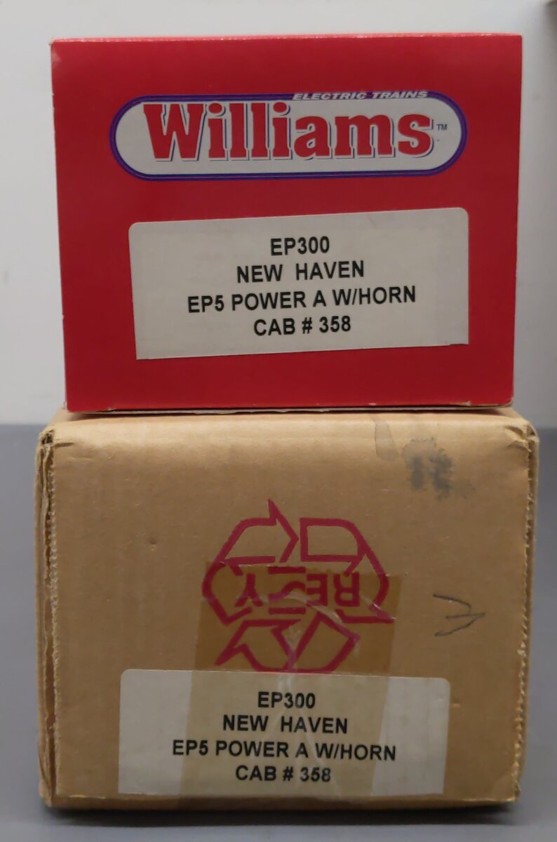 Williams EP300 New Haven EP5 Powered Electric Locomotive #358 w/Horn EX/Box