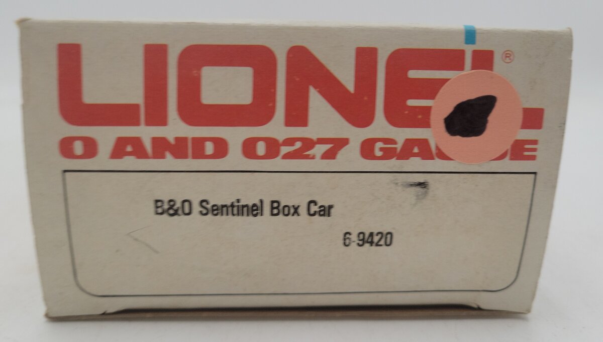 Lionel 6-9420 O Gauge Baltimore & Ohio Sentinel Boxcar EX/Box