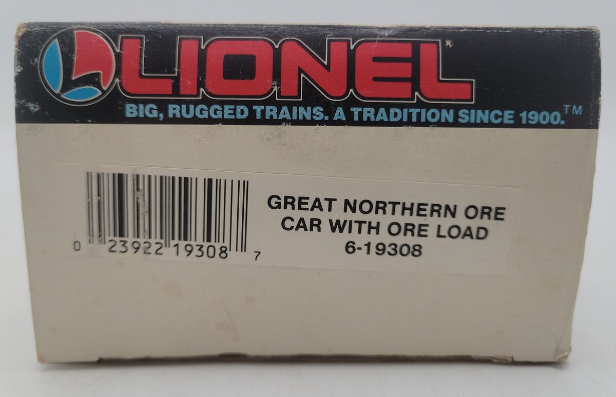 Lionel 6-19308 O Gauge Great Northern Ore Car with Ore Load #19308 EX/Box