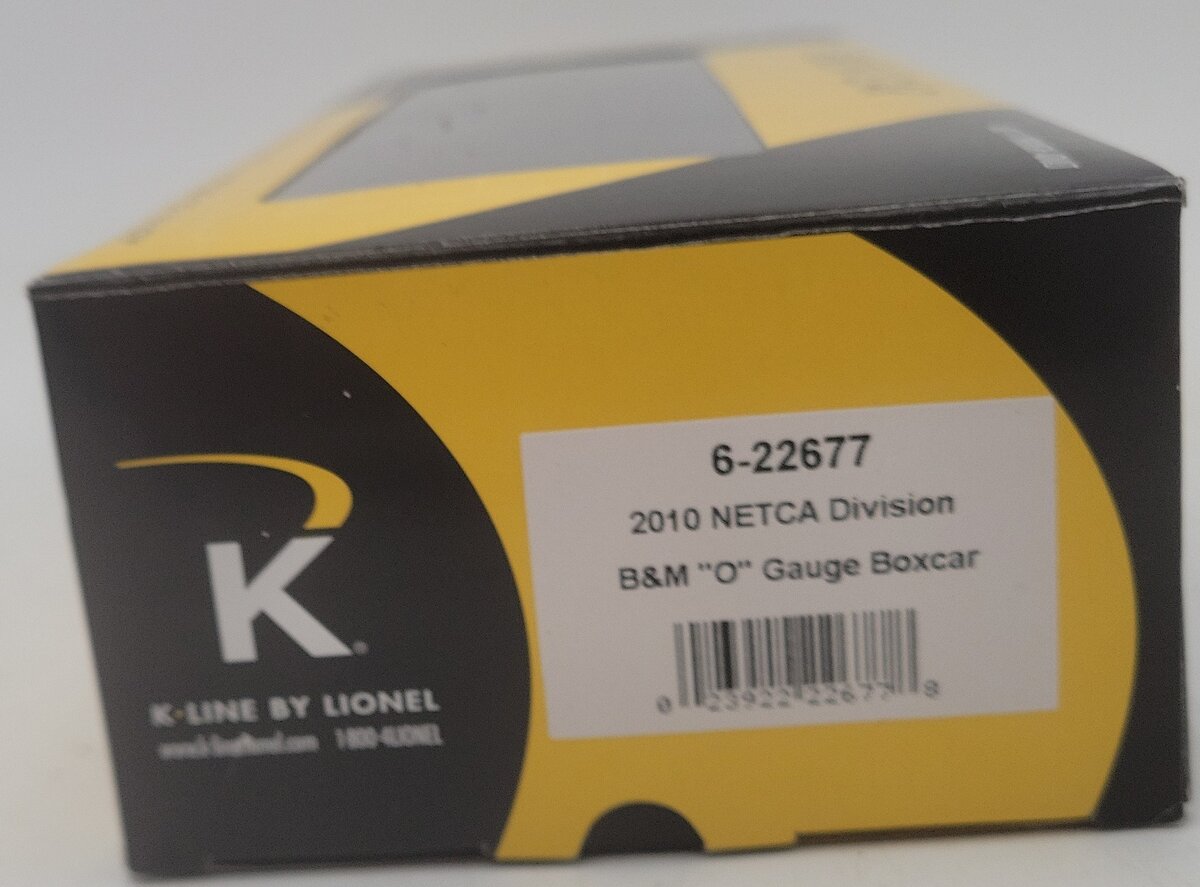 K-Line 6-22677 O Gauge 2010 Netca Division B&M Boxcar EX/Box