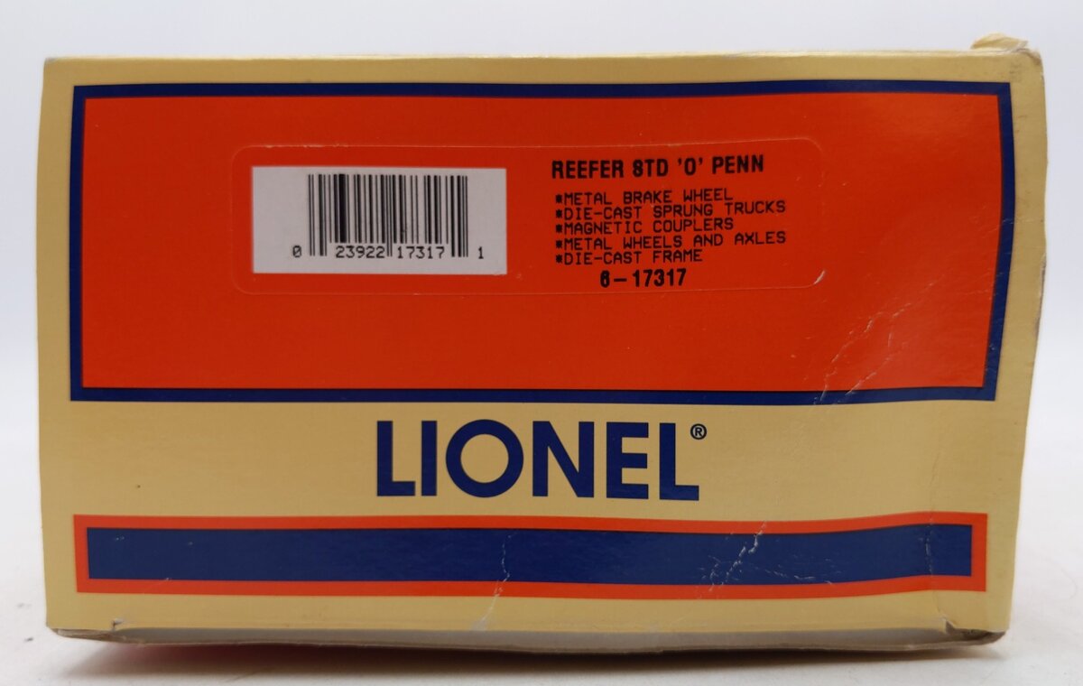 Lionel 6-17317 O Gauge Pennsylvania Refrigerator Car #91904 LN/Box