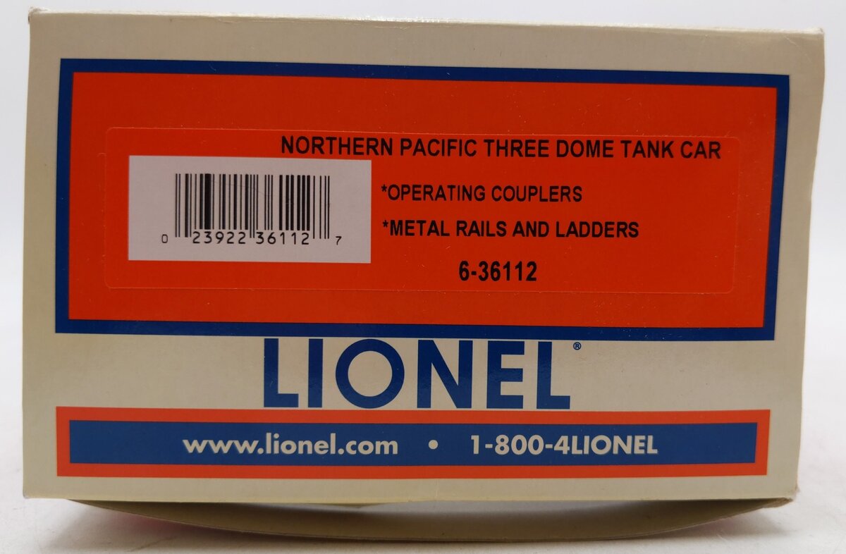 Lionel 6-36112 O Gauge Northern Pacific 3 Dome Tank Car #36112 LN/Box