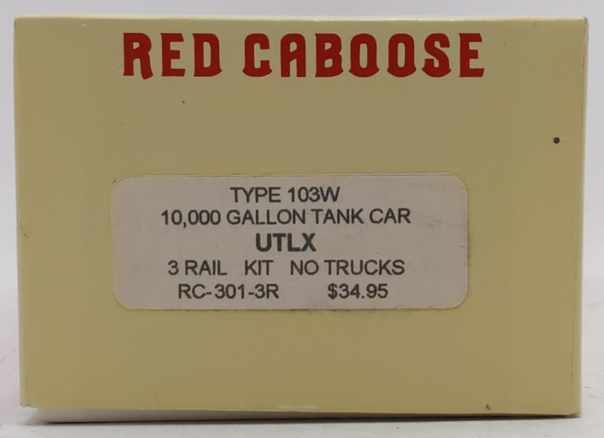 Red Caboose O Scale Type 103 W 3 Rail, 10,000 Gallon UTLX Tank Car NIB