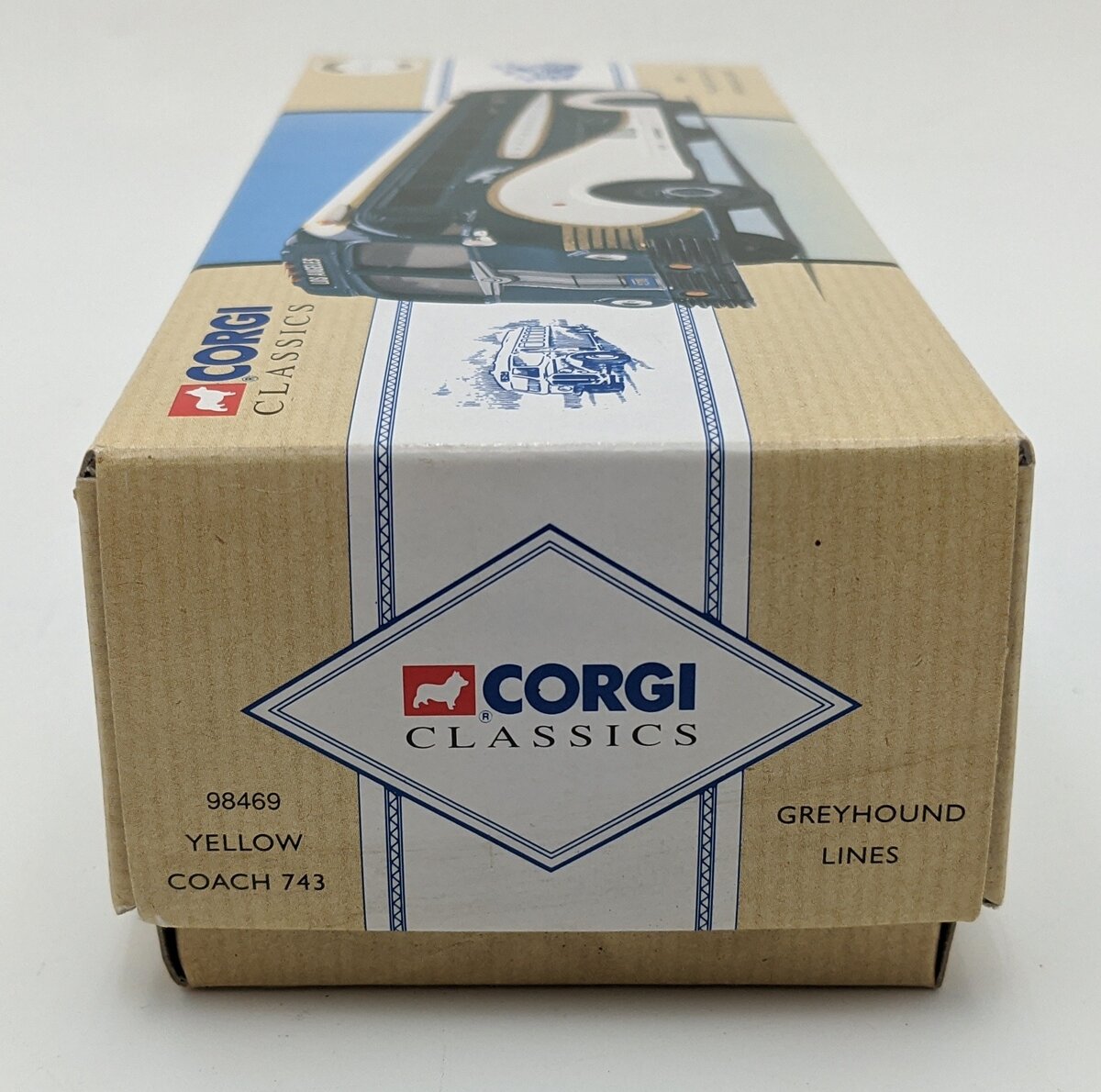 Corgi 98462 1:50 Atlantic Greyhound Lines Yellow Coach 743 Bus VG/Box