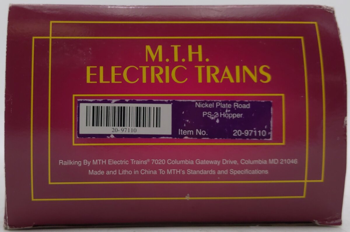 MTH 20-97110 Nickel Plate Road PS-2 Covered Hopper #99920 NIB
