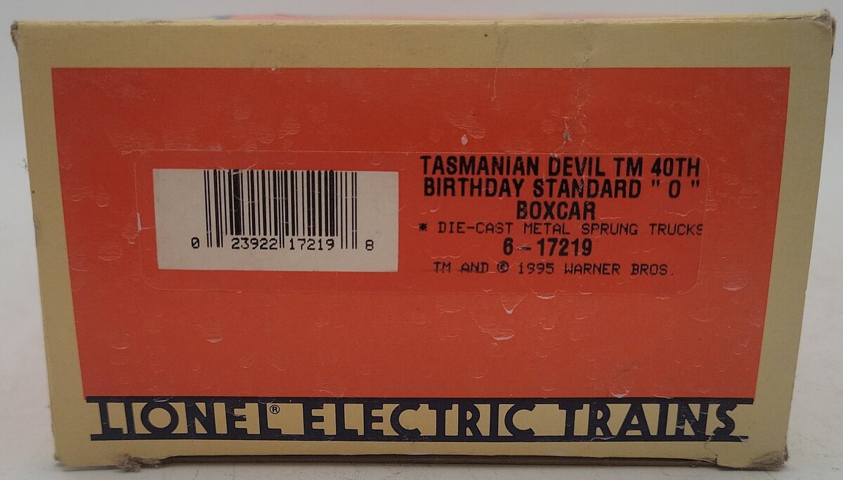 Lionel 6-17219 O Gauge Tasmanian Devil 40th Birthday Boxcar EX/Box