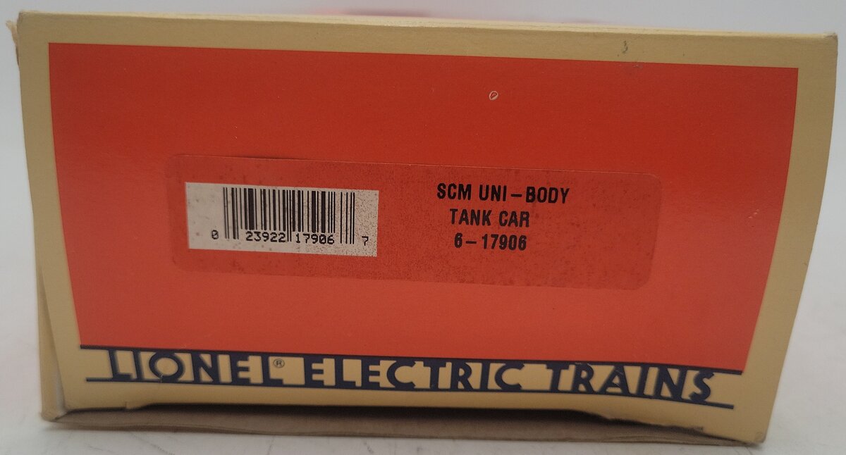 Lionel 6-17906 O Gauge SCM Unibody Tank Car #78286 VG/Box
