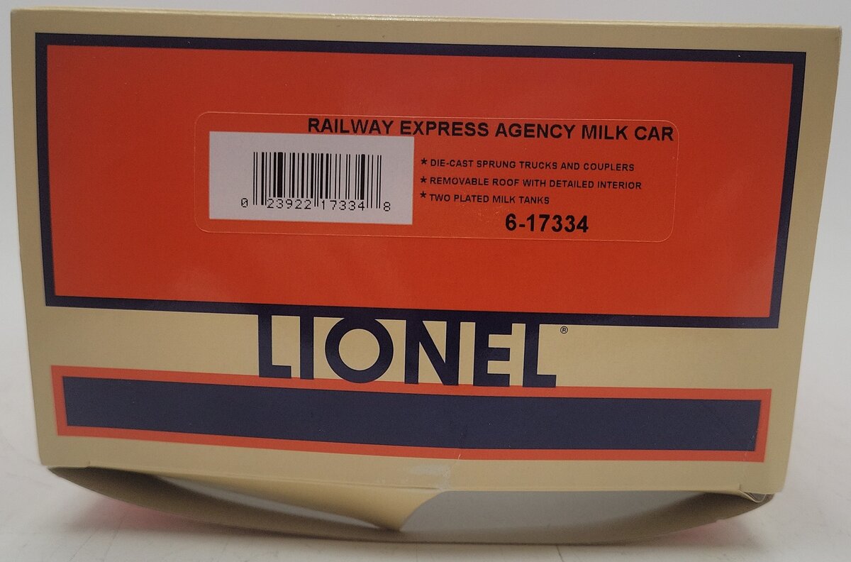 Lionel 6-17334 O Gauge Railway Express Agency General American Milk Car #1741 EX/Box