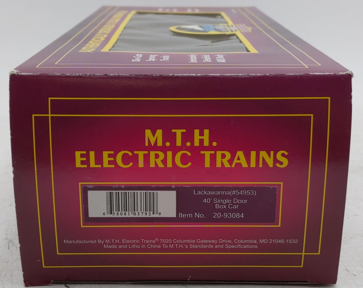 MTH 20-93084 O Gauge Lackawanna 40' Single Door Boxcar #54953 EX/Box