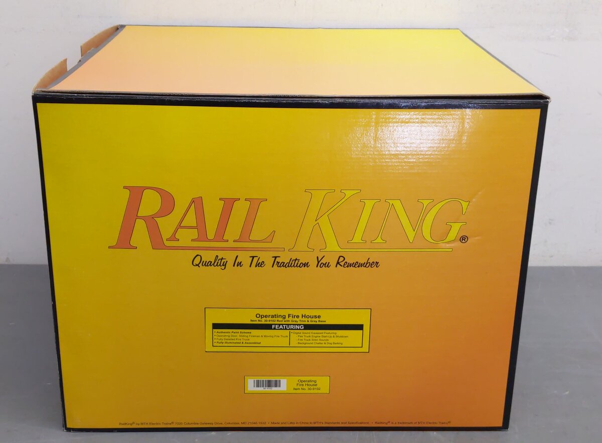 MTH 30-9102 O Gauge Operating Firehouse EX/Box
