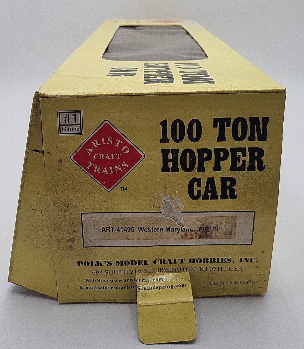 Aristo-Craft 41495 G Scale Western Maryland 100 Ton Coal Hopper #85079 LN/Box